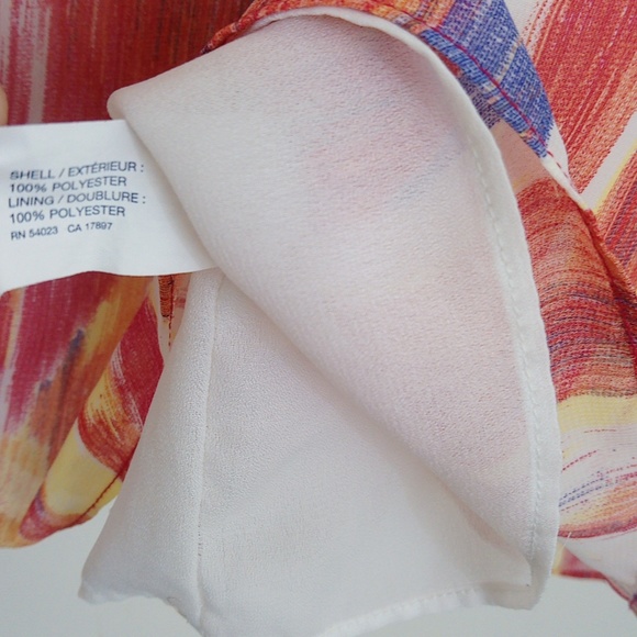 Gap Colorful Flowy Racerback Silky Lined Tank Top Blouse - Picture 8 of 12